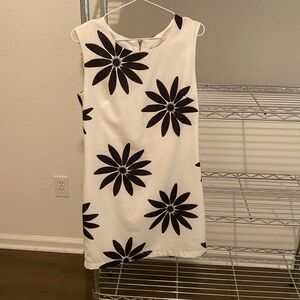 Black and white floral dress